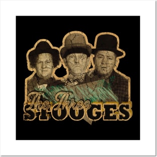 the three Stooges comedy//- vintage retro art Posters and Art